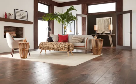 hardwood flooring in living room