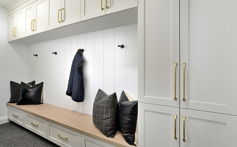Mudroom Design by Michelle Berwick Photo by Larry Arnal